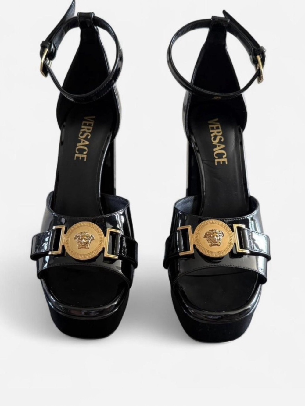 Versace Medusa Patent Leather Heels size 40